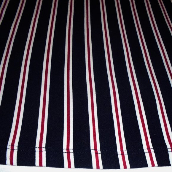 Dress Junior Jumper Sundress Sleeveless Stretchy Jersey Knit stripe retro summer - Picture 3 of 6